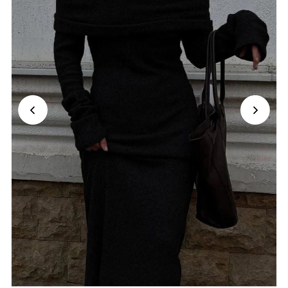Chic Black Long Sleeve Dress
